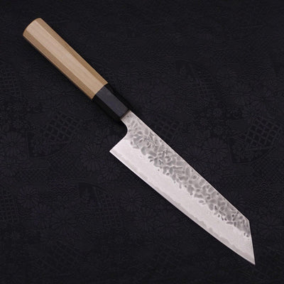 Bunka AUS-10 Tsuchime Damascus Buffalo Magnolia Handle 170mm-AUS-10-Damascus-Japanese Handle-[Musashi]-[Japanese-Kitchen-Knives]