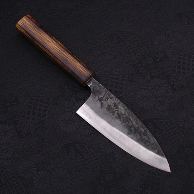 Deba White steel #2 Kurouchi Sumi Urushi Handle 135mm-White steel #2-Kurouchi-Japanese Handle-[Musashi]-[Japanese-Kitchen-Knives]