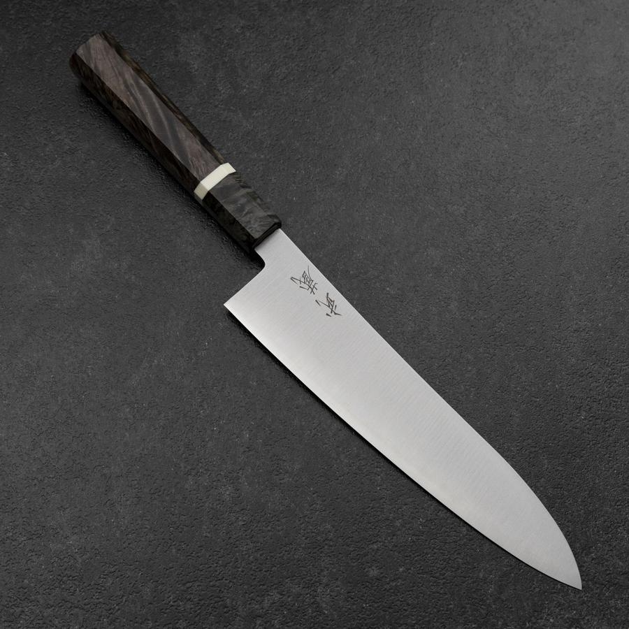 【新品】波模様包丁 アバロンシェルハンドル シェフナイフ/牛刀 最安値に挑戦！ 【新品】波模様包丁 アバロンシェルハンドル シェフ