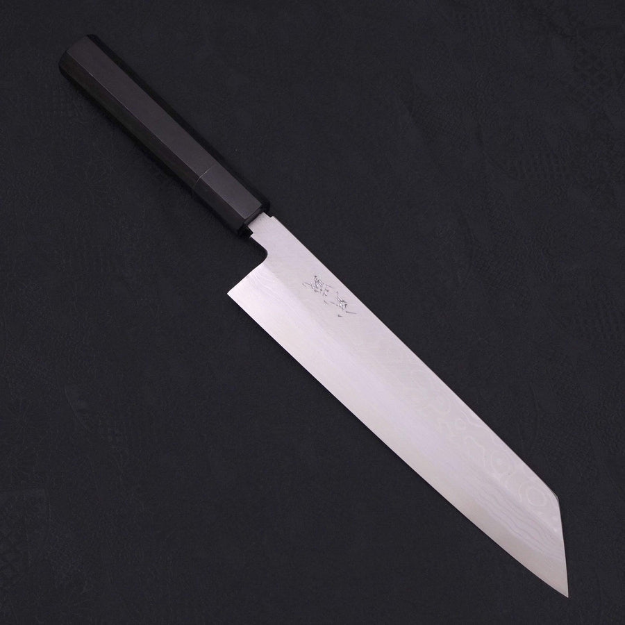 切付 片刃 青紙2号 墨流し 黒檀水牛柄 240mm – MUSASHI