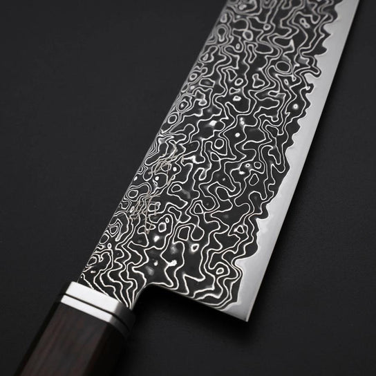 切付牛刀 VG-10 黑染大馬士革 黑檀水牛柄 210mm