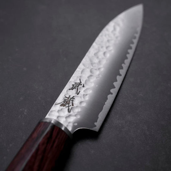 小刀 VG-10 槌目 橢圓形 桃花心木柄 120mm