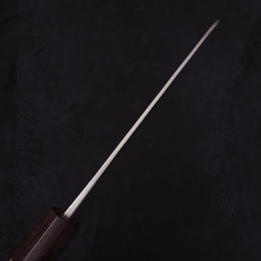 Santoku Stainless Clad Blue steel #2 Kurouchi Walnut Shitan Handle 165mm-Blue steel #2-Kurouchi-Japanese Handle-[Musashi]-[Japanese-Kitchen-Knives]