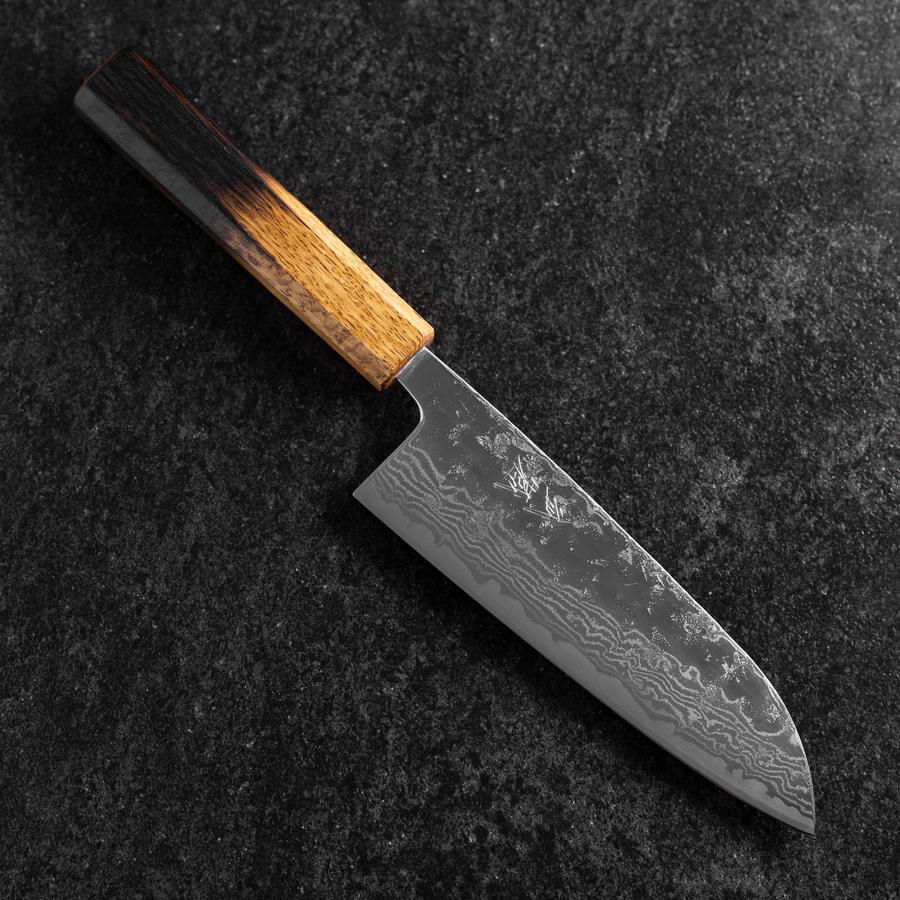 Santoku Sweden Stainless Steel Mirror Nashiji Washi Damascus Yaki
