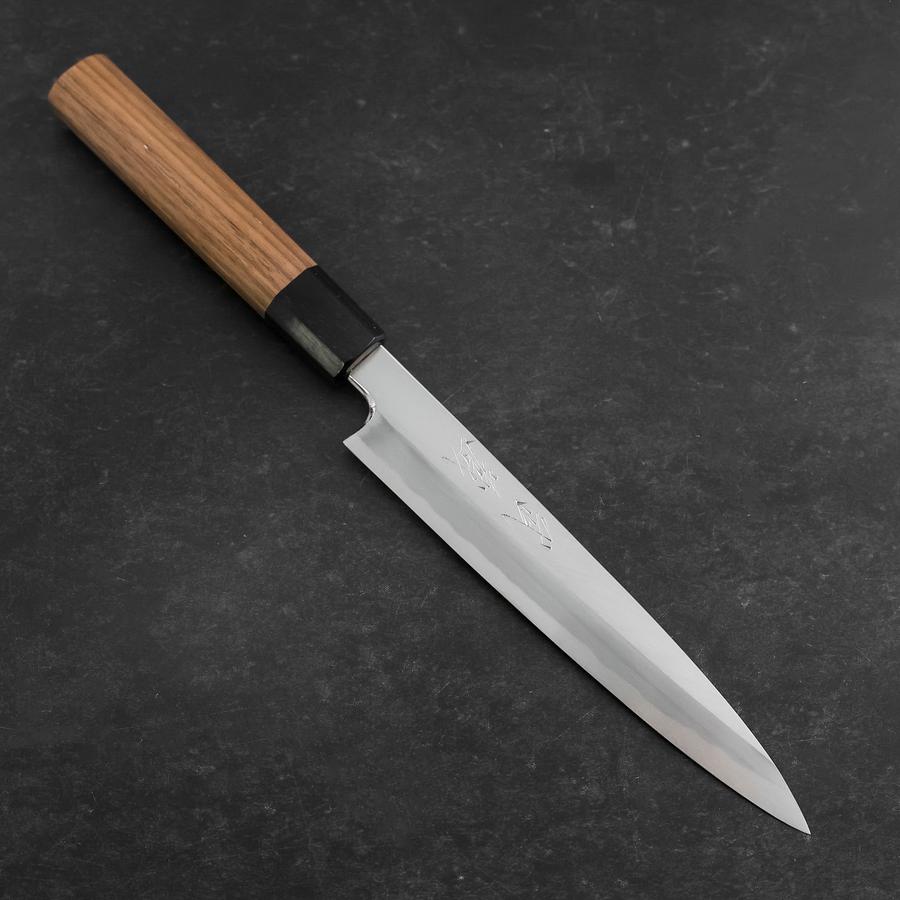 柳刃 片刃 青紙2号 霞 八角クルミ柄 180mm – MUSASHI