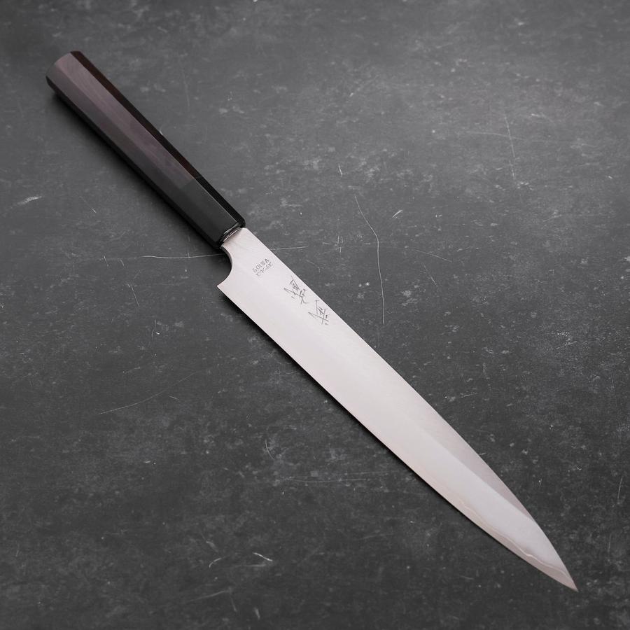 10本セット 柳刃240 黒檀柄 柳刃 VG-10 霞 黒檀水牛柄 240mm – MUSASHI