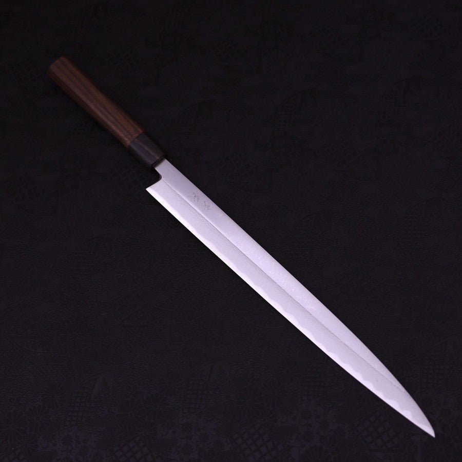 Yanagiba White Steel #1 Damascus Shitan Handle 330mm – MUSASHI