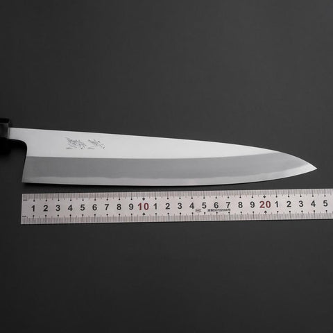 Aideba White Steel #2 Kasumi Buffalo Ebony Handle 240mm-[Musashi]-[Japanese-Kitchen-Knives]