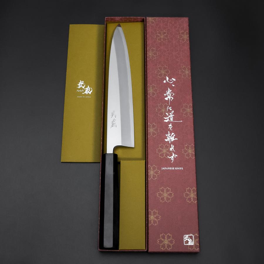 出刃 青鋼一号 本霞仕上げ 水牛朴柄 165mm – MUSASHI