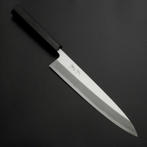 Aideba White Steel #2 Kasumi Buffalo Ebony Handle 240mm-[Musashi]-[Japanese-Kitchen-Knives]