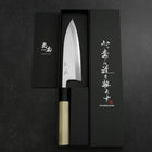 Aideba White Steel #2 Kasumi Buffalo Magnolia Handle 165mm (6.5”)-[Musashi]-[Japanese-Kitchen-Knives]