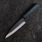 Ajikiri Blue Steel #1 Kurouchi Dark Blue Urushi Handle 145mm (5.7”)-[Musashi]-[Japanese-Kitchen-Knives]