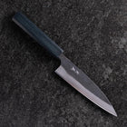 Ajikiri Blue Steel #1 Kurouchi Dark Blue Urushi Handle 145mm-[Musashi]-[Japanese-Kitchen-Knives]