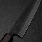 Ajikiri Blue Steel #1 Kurouchi Purple Urushi Handle 145mm-[Musashi]-[Japanese-Kitchen-Knives]