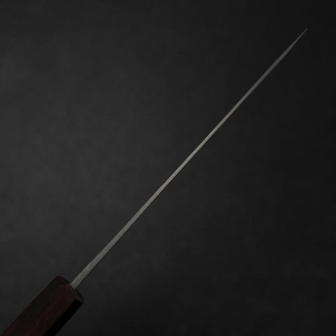 Ajikiri Blue Steel #1 Kurouchi Purple Urushi Handle 145mm-[Musashi]-[Japanese-Kitchen-Knives]