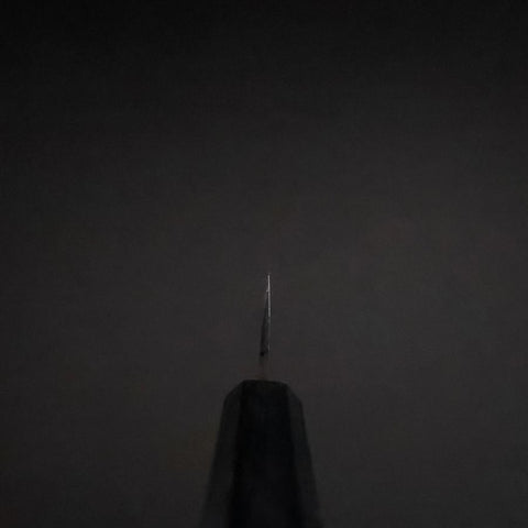 Ajikiri Blue Steel #2 Kurouchi Blue Urushi Handle 105mm-[Musashi]-[Japanese-Kitchen-Knives]