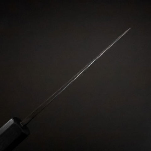 Ajikiri Blue Steel #2 Kurouchi Blue Urushi Handle 105mm-[Musashi]-[Japanese-Kitchen-Knives]