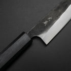 Ajikiri Blue Steel #2 Kurouchi Dark Blue Urushi Handle 145mm-[Musashi]-[Japanese-Kitchen-Knives]