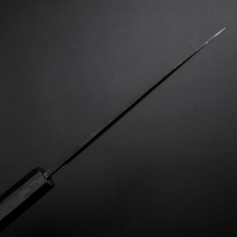 Ajikiri Blue Steel #2 Kurouchi Dark Blue Urushi Handle 145mm-[Musashi]-[Japanese-Kitchen-Knives]