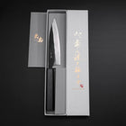 Ajikiri Blue Steel #2 Kurouchi Dark Blue Urushi Handle 145mm-[Musashi]-[Japanese-Kitchen-Knives]