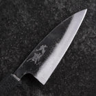 Ajikiri White Steel #2 Kurouchi Black Ishime Urushi Handle 105mm-[Musashi]-[Japanese-Kitchen-Knives]