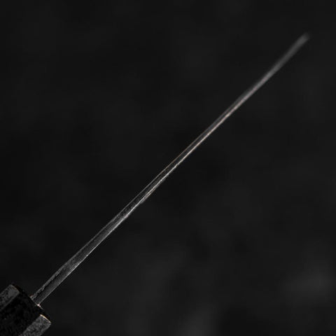 Ajikiri White Steel #2 Kurouchi Black Ishime Urushi Handle 105mm-[Musashi]-[Japanese-Kitchen-Knives]