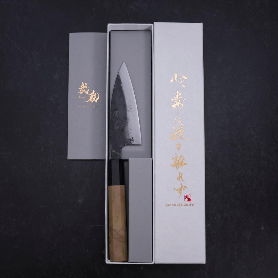 Ajikiri White Steel #2 Kurouchi Buffalo Magnolia Handle 105mm (4.1