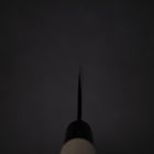 Ajikiri White Steel #2 Kurouchi Buffalo Magnolia Round Handle 105mm-[Musashi]-[Japanese-Kitchen-Knives]