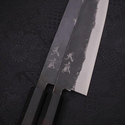 Aogami Super Gyuto/Bunka Kurouchi Set Traditional Washi Gift Wrapping-Blue-Aogami Super-Kurouchi-[Musashi]-[Japanese-Kitchen-Knives]