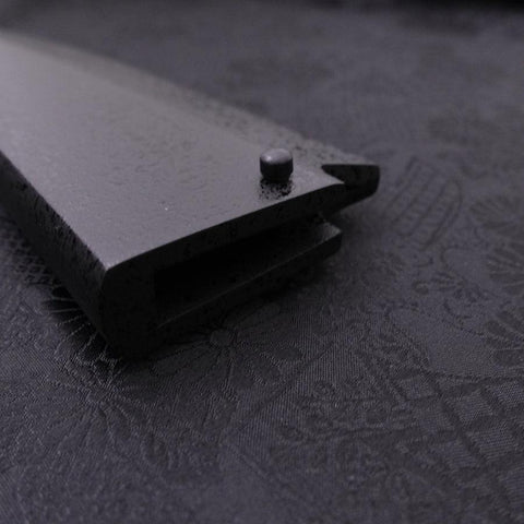 Black-Ishime Saya Sheath for Deba with Pin, 165mm (6.5”)-[Musashi]-[Japanese-Kitchen-Knives]