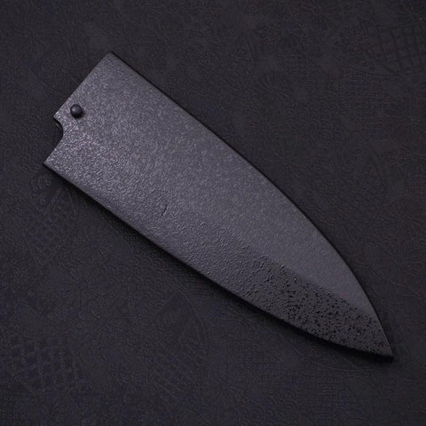 Black-Ishime Saya Sheath for Deba with Pin, 165mm (6.5”)-[Musashi]-[Japanese-Kitchen-Knives]
