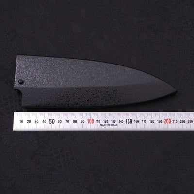 Black-Ishime Saya Sheath for Deba with Pin, 165mm-[Musashi]-[Japanese-Kitchen-Knives]
