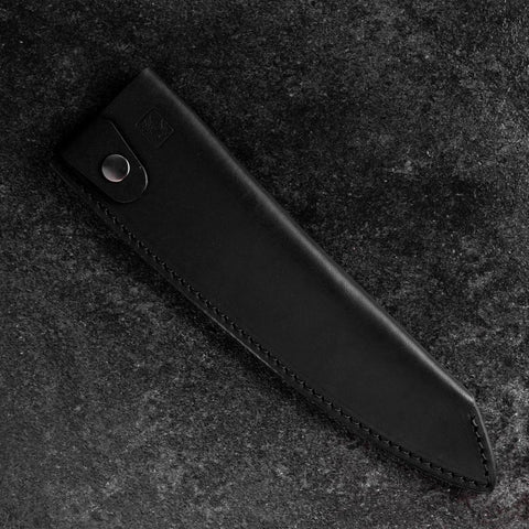 Black Leather Sheath for Gyuto / Kiritsuke Knife 210mm (8.3”)-[Musashi]-[Japanese-Kitchen-Knives]