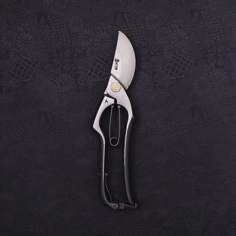 Black Musashi Pruning Shears / Garden Scissors A Type Forged Handmade 225mm (8.8”)-[Musashi]-[Japanese-Kitchen-Knives]