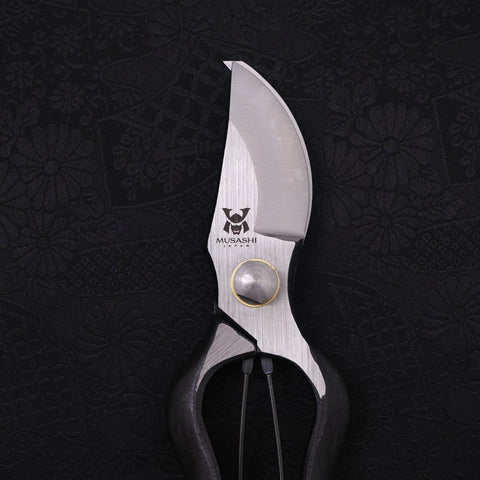 Black Musashi Pruning Shears / Garden Scissors B Type Forged Handmade 200mm (7.9”)-[Musashi]-[Japanese-Kitchen-Knives]