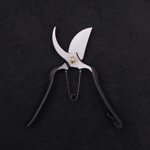 Black Musashi Pruning Shears / Garden Scissors B Type Forged Handmade 200mm (7.9”)-[Musashi]-[Japanese-Kitchen-Knives]