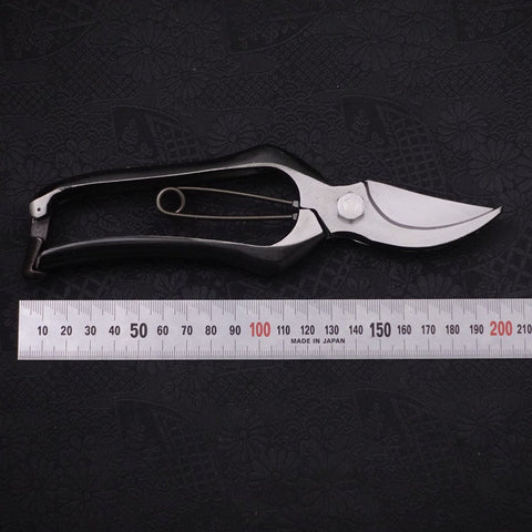 Black Musashi Pruning Shears / Garden Scissors Left-hand Forged Handmade 200mm (7.9”)-[Musashi]-[Japanese-Kitchen-Knives]