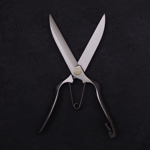 Black Musashi Pruning Shears / Garden Scissors Long Forged Handmade 270mm (10.6”)-[Musashi]-[Japanese-Kitchen-Knives]