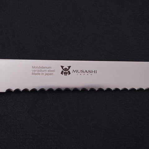 Bread knife Molybdenum Polished Western Handle 300mm (11.8”)-[Musashi]-[Japanese-Kitchen-Knives]