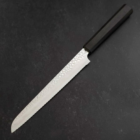Bread knife VG-10 Tsuchime Ebony Handle 210mm (8.3”)-[Musashi]-[Japanese-Kitchen-Knives]