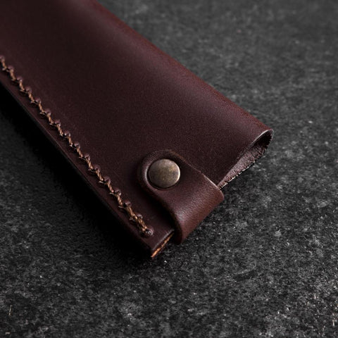 Brown Leather Sheath for Petty Knife 150mm (5.9”)-[Musashi]-[Japanese-Kitchen-Knives]
