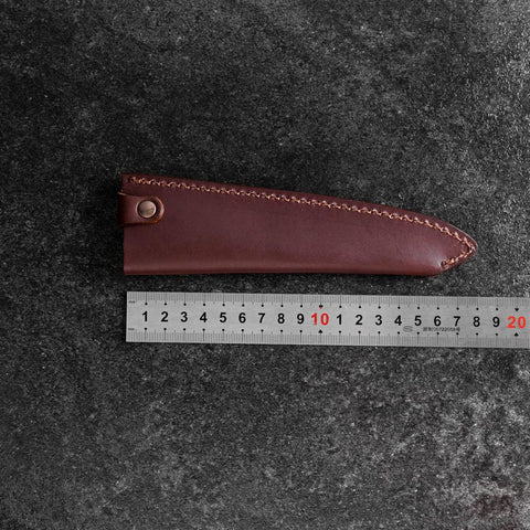 Brown Leather Sheath for Petty Knife 150mm (5.9”)-[Musashi]-[Japanese-Kitchen-Knives]