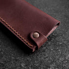Brown Leather Sheath for Santoku / Bunka Knife 180mm (7”)-[Musashi]-[Japanese-Kitchen-Knives]