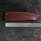 Brown Leather Sheath for Santoku / Bunka Knife 180mm (7”)-[Musashi]-[Japanese-Kitchen-Knives]