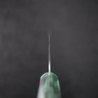 Bunka AUS-10 Nashiji Damascus Mirror Ocean Green Handle 170mm (6.7”)-[Musashi]-[Japanese-Kitchen-Knives]