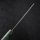 Bunka AUS-10 Nashiji Damascus Mirror Ocean Green Handle 170mm (6.7”)-[Musashi]-[Japanese-Kitchen-Knives]