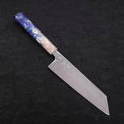 Bunka AUS-10 Nashiji Damascus Mirror Ocean White Blue Handle 170mm (6.7”)-[Musashi]-[Japanese-Kitchen-Knives]