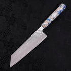 Bunka AUS-10 Nashiji Damascus Mirror Ocean White Mix Handle 170mm (6.7”)-[Musashi]-[Japanese-Kitchen-Knives]