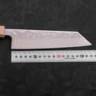 Bunka AUS-10 Nashiji Damascus Mirror White Urushi Handle 170mm (6.7”)-[Musashi]-[Japanese-Kitchen-Knives]