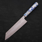 Bunka AUS-10 Nashiji Damascus Ocean Blue-White Mix Handle 170mm (6.7”)-[Musashi]-[Japanese-Kitchen-Knives]